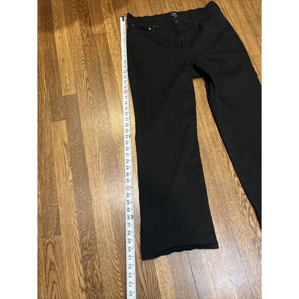 EUC‎ J Crew Womens Wide Leg Full Length Jeans Stretch Size 33 Black 34x28 - Picture 7 of 10